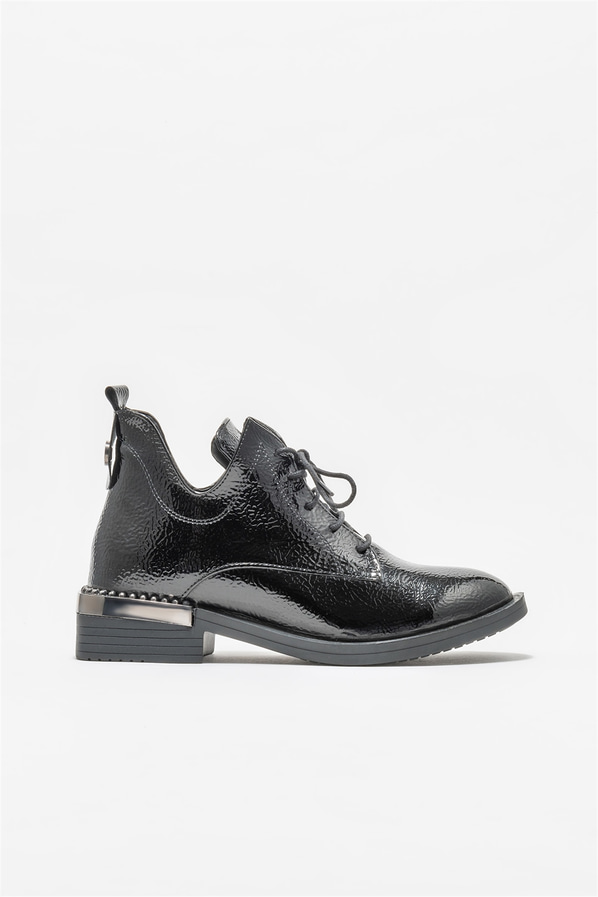 Siyah düz kadın bot, klasik stil için - Elle Shoes