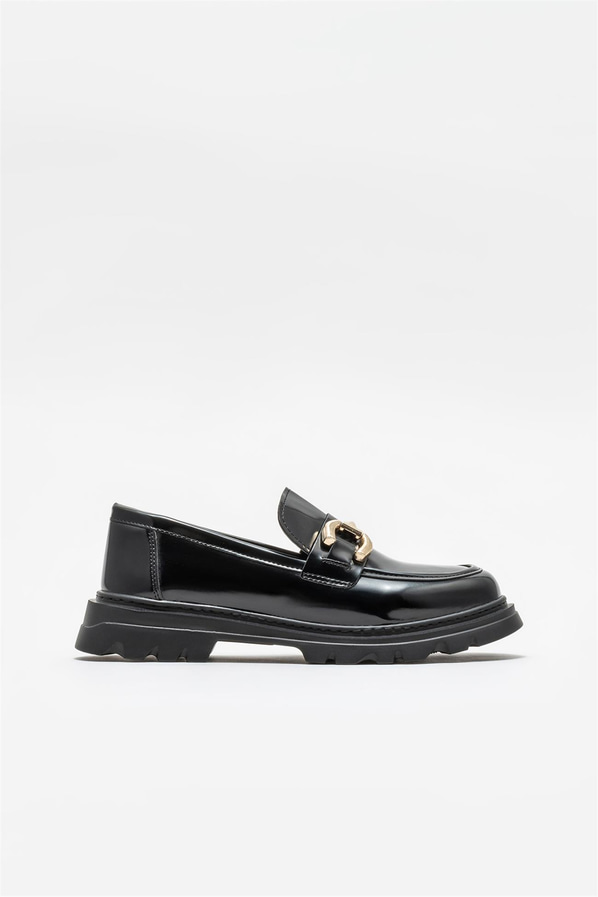Siyah kadın loafer - Elle Shoes