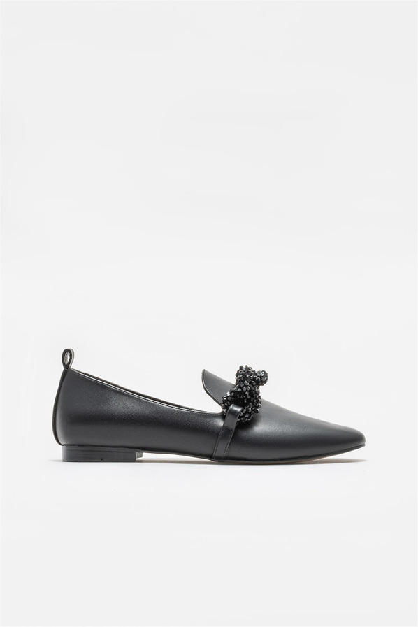 Siyah kadın loafer - Elle Shoes