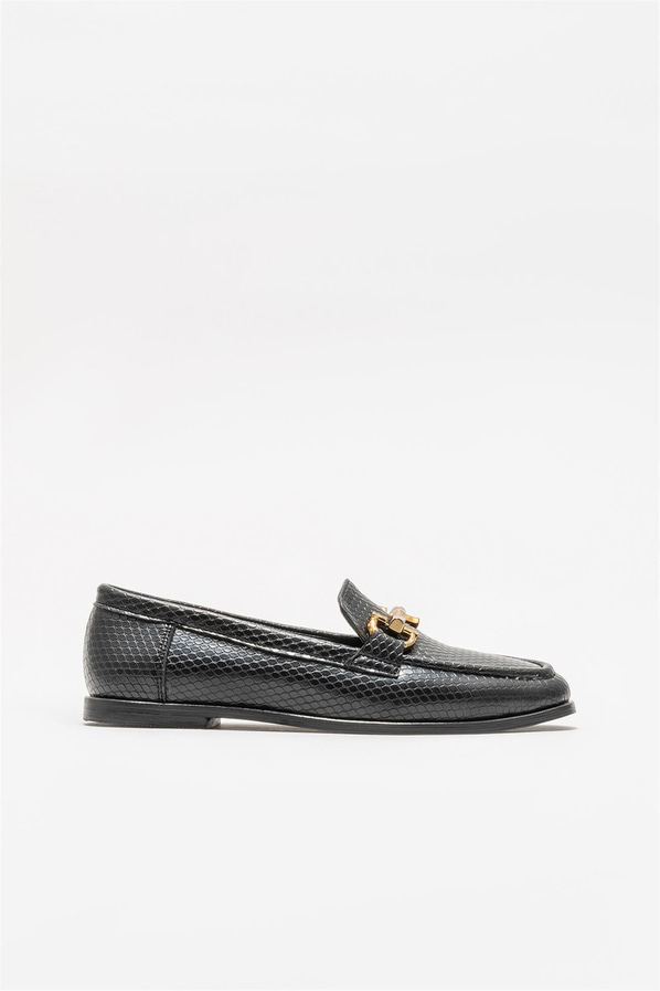 Siyah kadın loafer - Elle Shoes