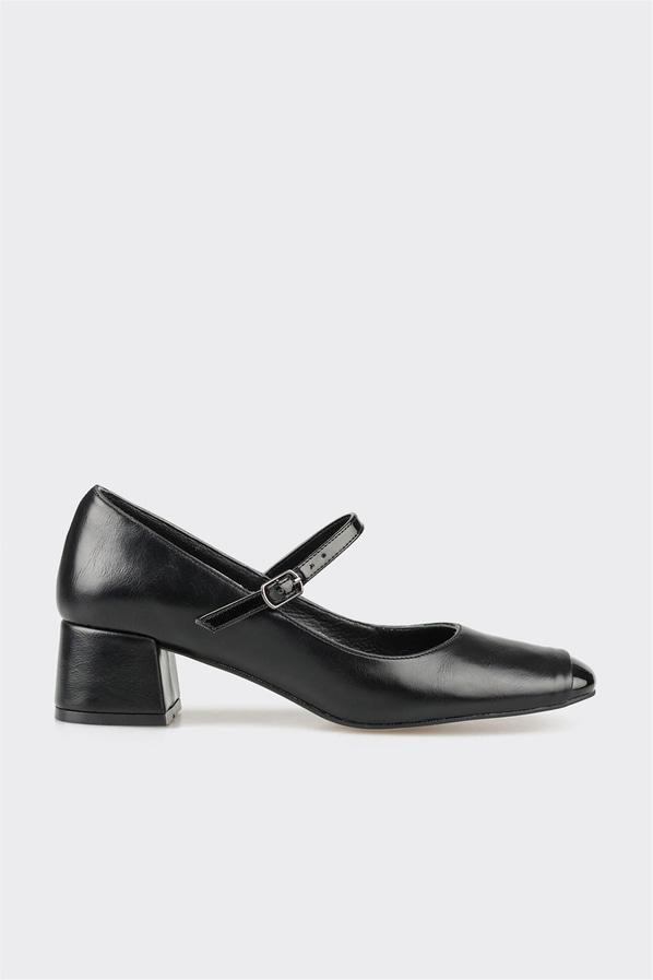 Siyah kadın topuklu ayakkabı - Elle Shoes