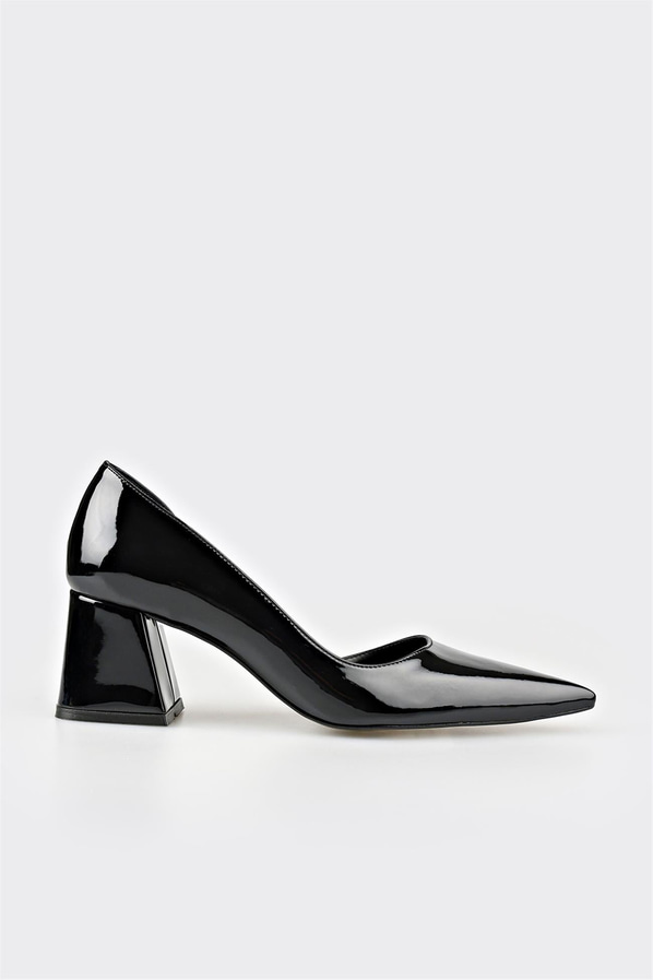 Siyah kadın topuklu ayakkabı - Elle Shoes