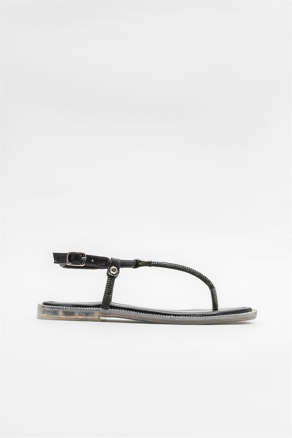 Siyah kadın sandalet - Elle Shoes