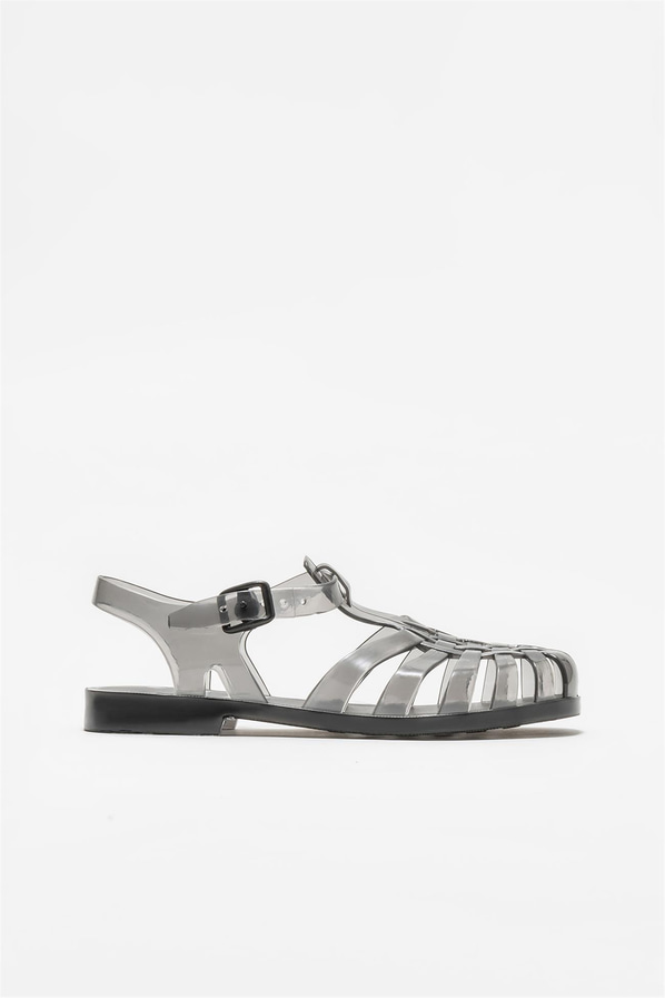 Siyah kadın düz sandalet - Elle Shoes