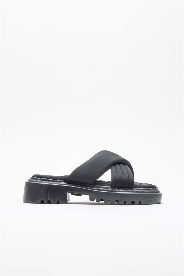 Siyah kadın düz terlik - Elle Shoes