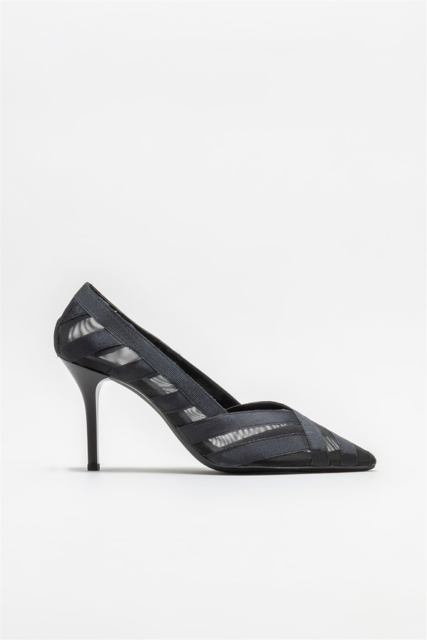 Siyah kadın stiletto - Elle Shoes