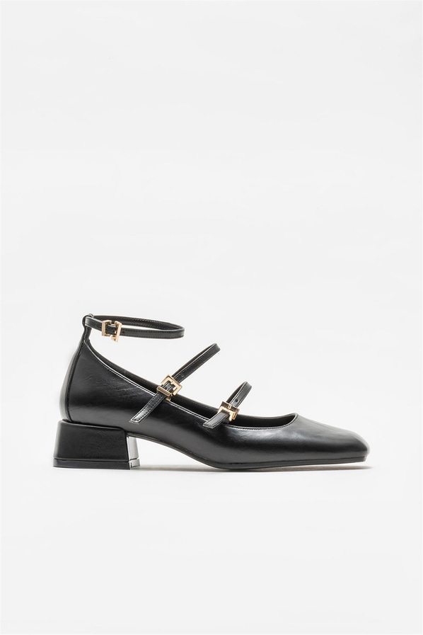 Siyah topuklu kadın ayakkabı - Elle Shoes