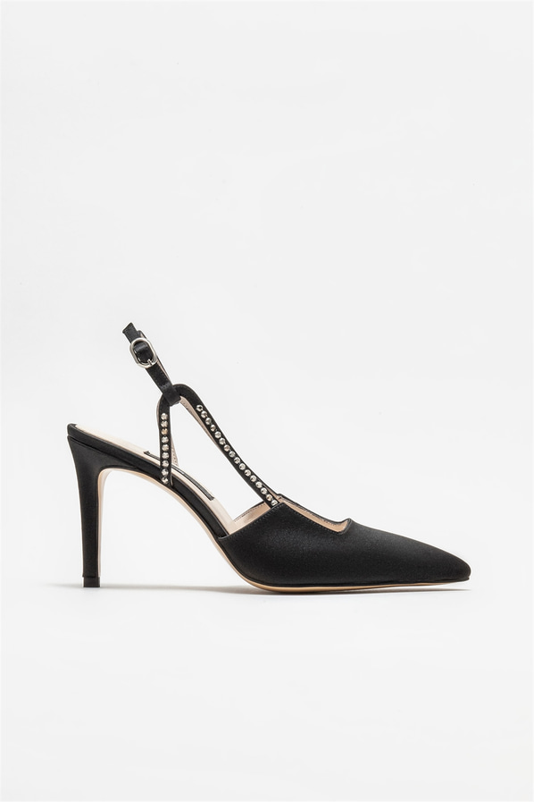 Siyah topuklu kadın ayakkabı - Elle Shoes