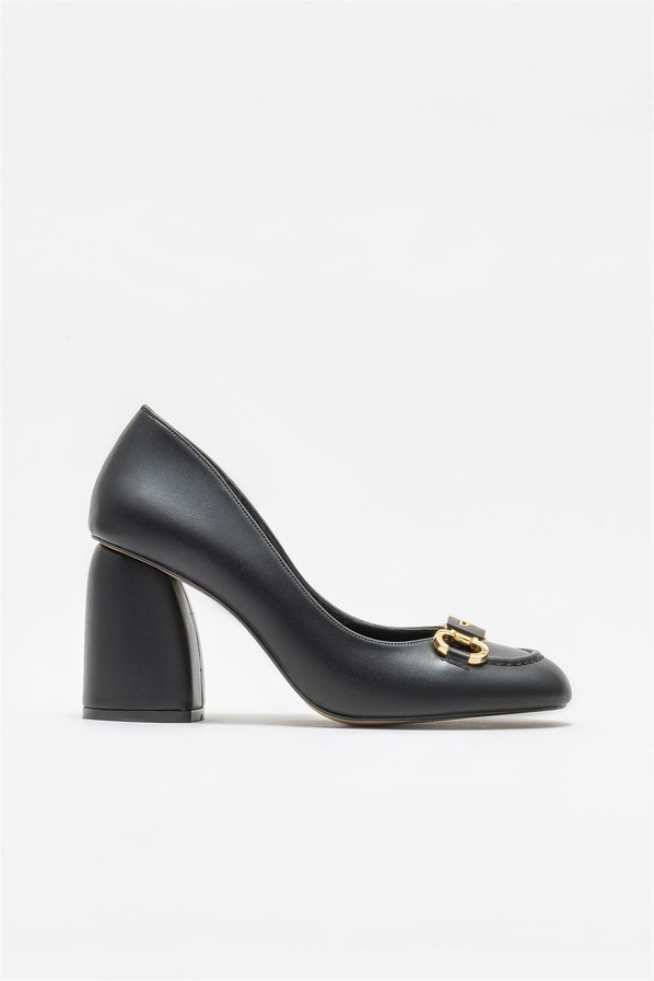 Siyah topuklu kadın ayakkabı - Elle Shoes