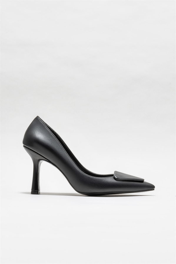 Siyah topuklu kadın stiletto - Elle Shoes