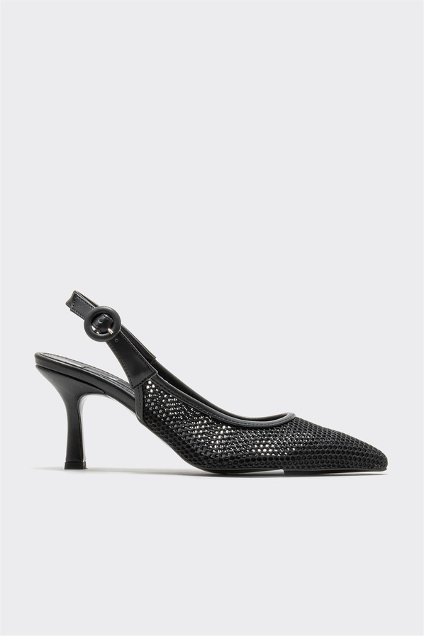Siyah topuklu kadın ayakkabı - Elle Shoes