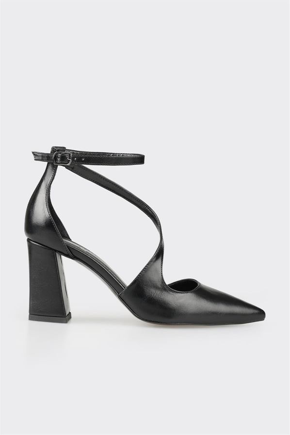 Siyah topuklu kadın ayakkabı - Elle Shoes
