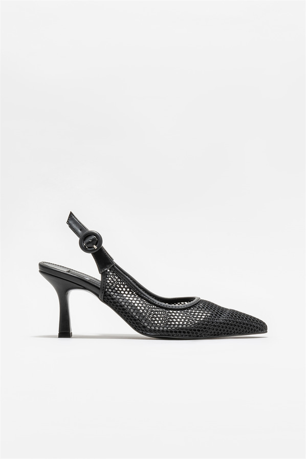 Siyah topuklu kadın ayakkabı - Elle Shoes