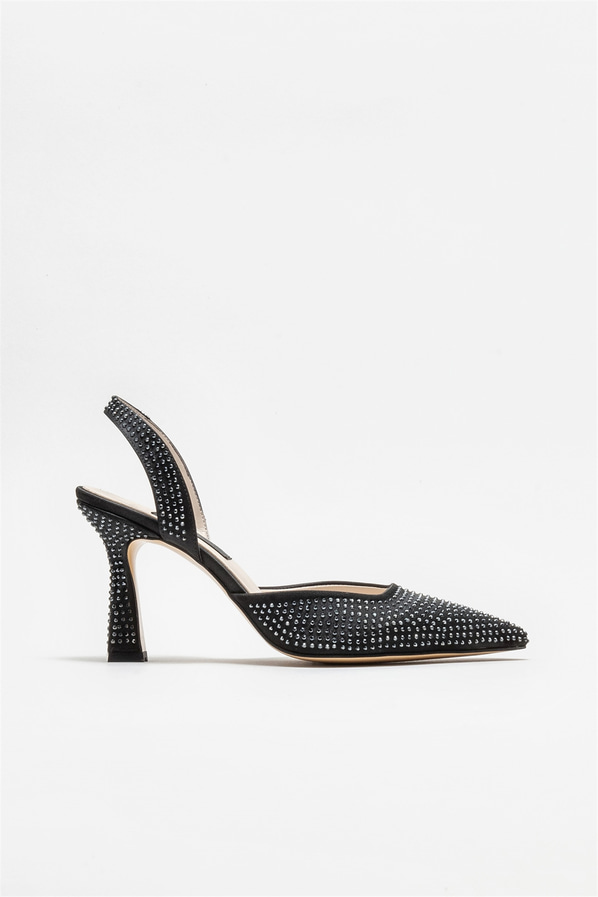 Siyah topuklu kadın ayakkabı - Elle Shoes