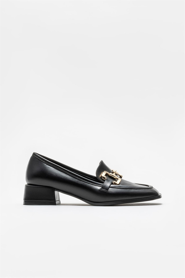 Siyah topuklu kadın ayakkabı - Elle Shoes