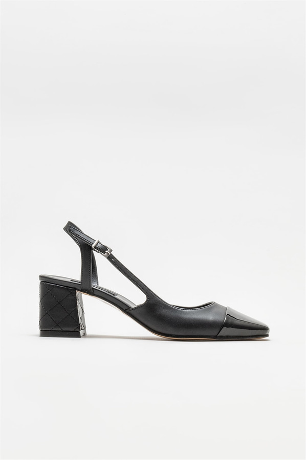 Siyah topuklu kadın ayakkabı - Elle Shoes