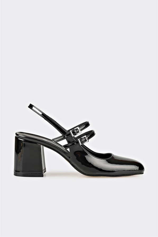 Siyah topuklu kadın ayakkabı - Elle Shoes
