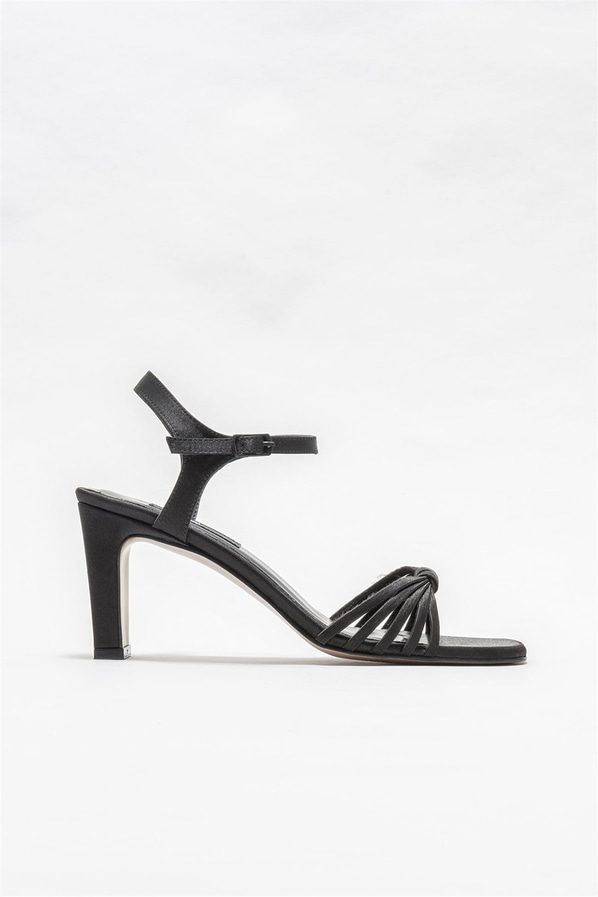 Siyah topuklu kadın sandalet - Elle Shoes