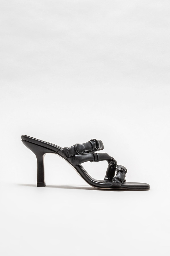 Siyah topuklu kadın terlik - Elle Shoes