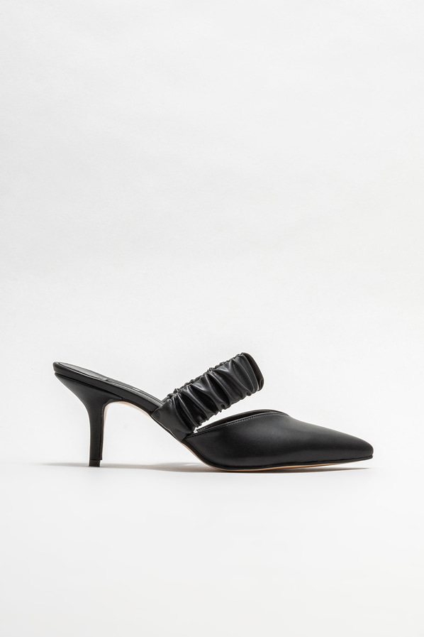 Siyah topuklu kadın terlik - Elle Shoes