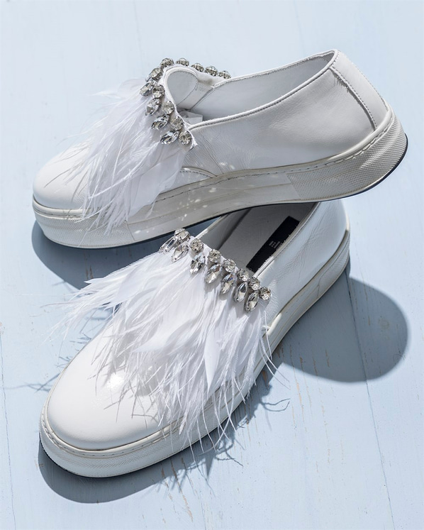 Beyaz kadın ayakkabı - Elle Shoes