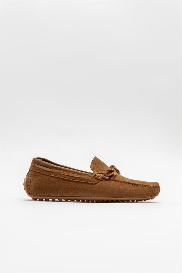Taba deri erkek günlük ayakkabı, günlük kullanım için - Elle Shoes