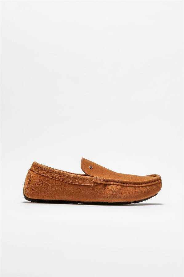 Taba deri erkek günlük ayakkabı, günlük kullanım için - Elle Shoes