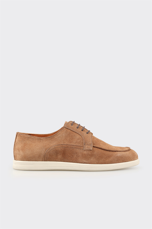 Taba deri erkek günlük ayakkabı, günlük kullanım için - Elle Shoes