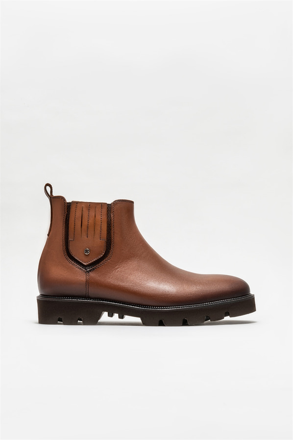 Taba deri erkek günlük bot, günlük kullanım için - Elle Shoes