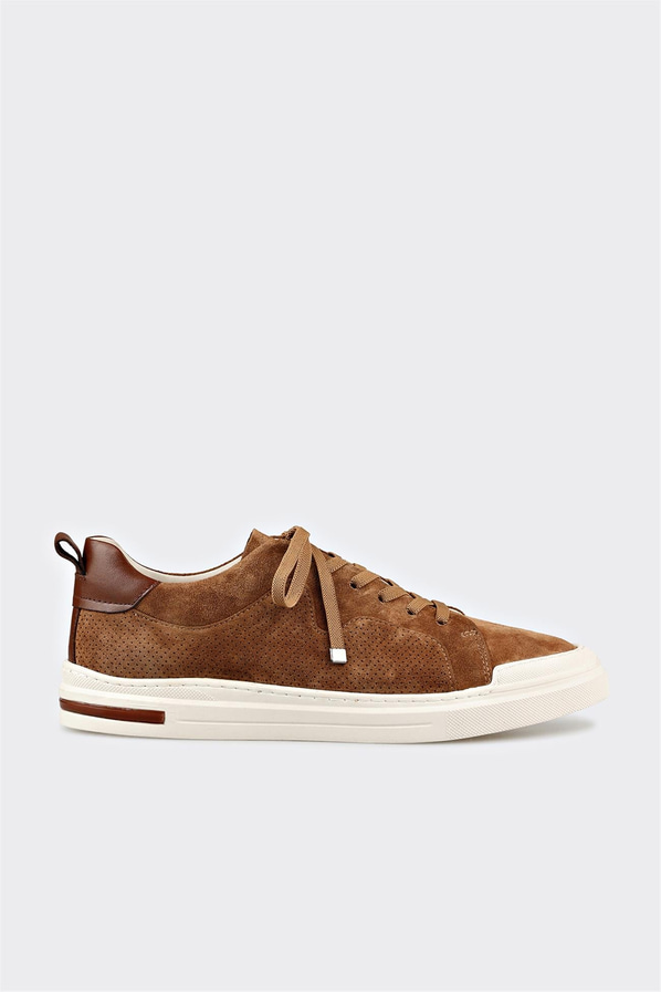 Taba deri erkek spor ayakkabı - Elle Shoes