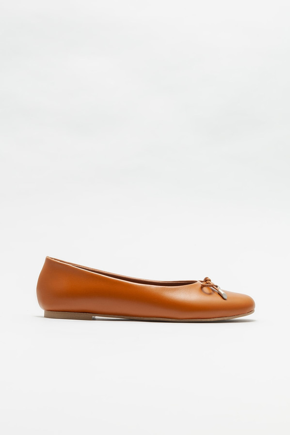 Taba deri kadın babet - Elle Shoes
