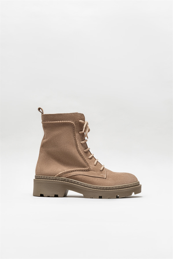 Taba deri kadın bot, günlük kullanım için - Elle Shoes