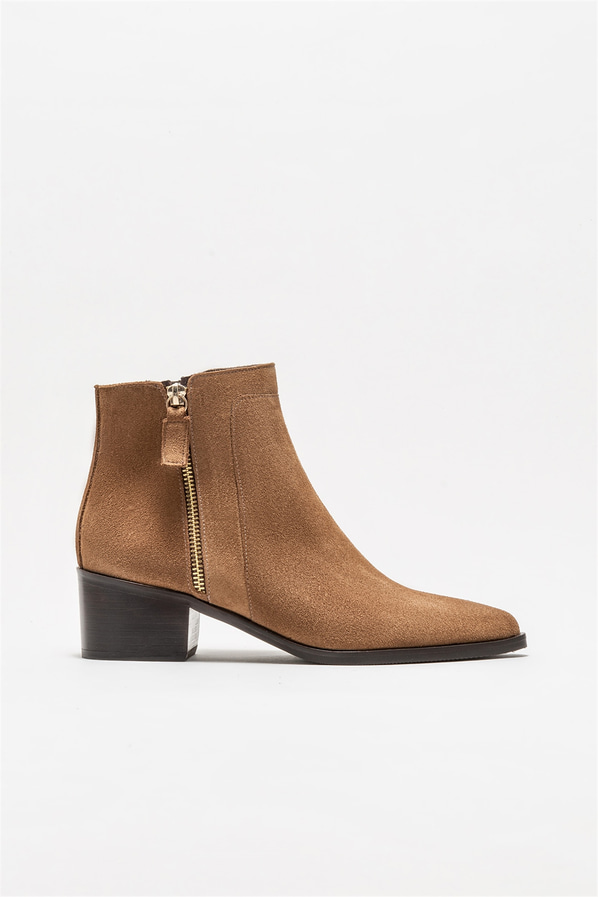 Taba deri kadın klasik bot - Elle Shoes