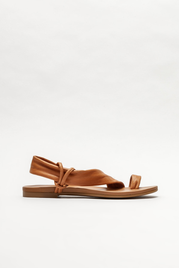 Taba deri kadın sandalet - Elle Shoes