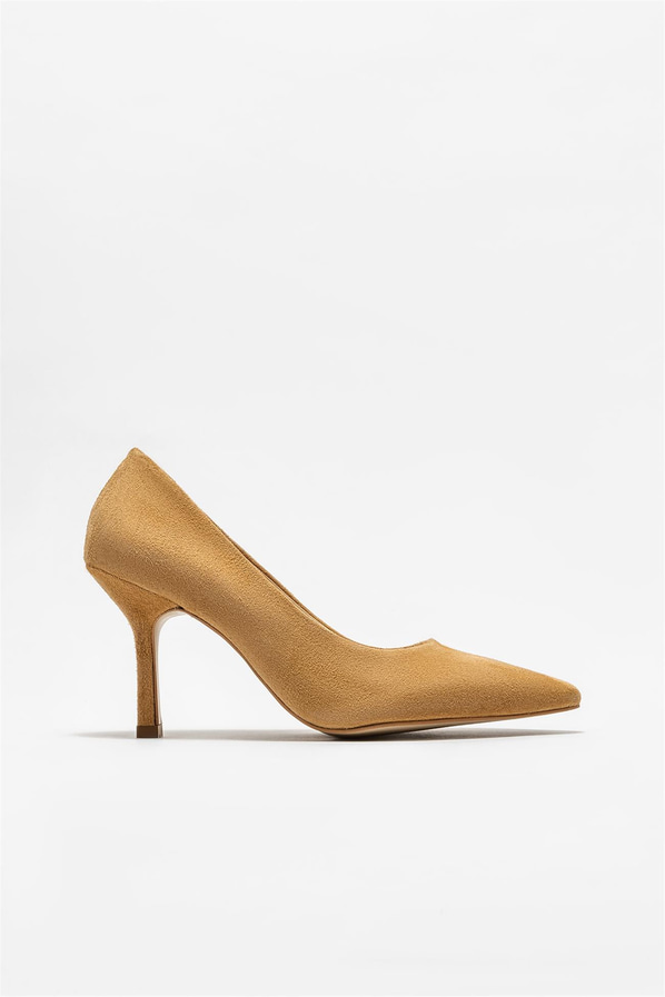 Taba deri kadın stiletto - Elle Shoes
