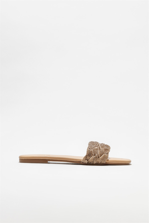 Taba düz kadın terlik - Elle Shoes