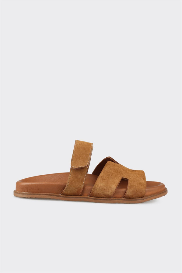 Taba düz kadın terlik, rahat kullanım için - Elle Shoes
