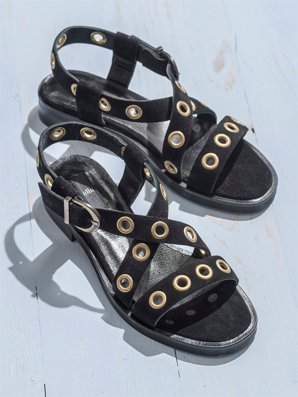 Siyah kadın sandalet - Elle Shoes
