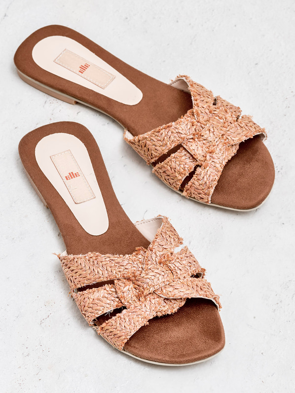Taba kadın düz terlik - Elle Shoes