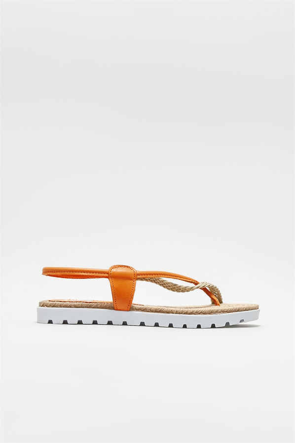 Turuncu kadın sandalet - Elle Shoes