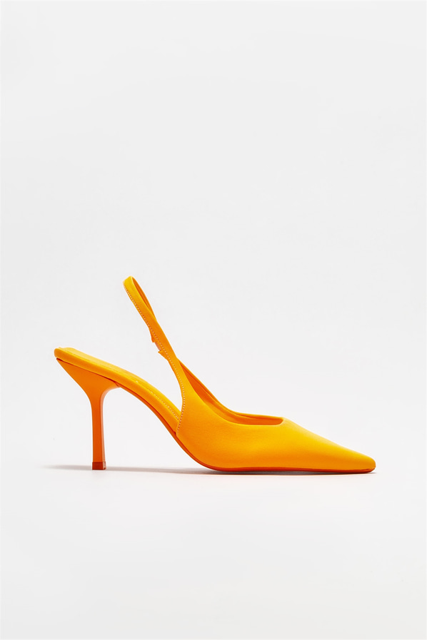 Turuncu topuklu kadın ayakkabı - Elle Shoes