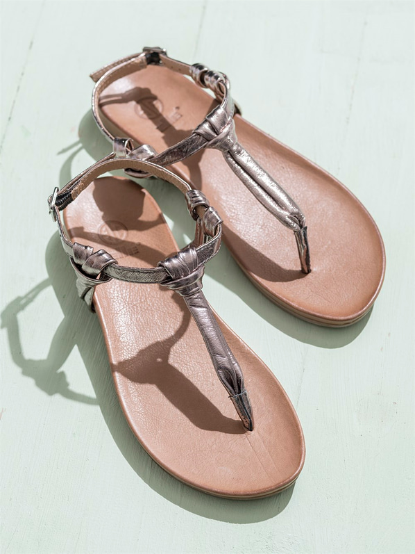 Kurşun kadın sandalet - Elle Shoes