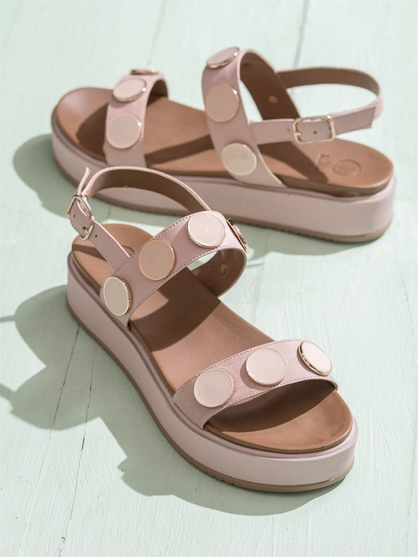 Pembe kadın sandalet - Elle Shoes