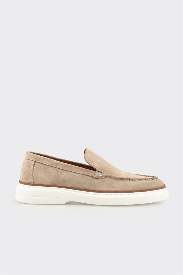 Vizon deri erkek loafer, günlük kullanım için - Elle Shoes