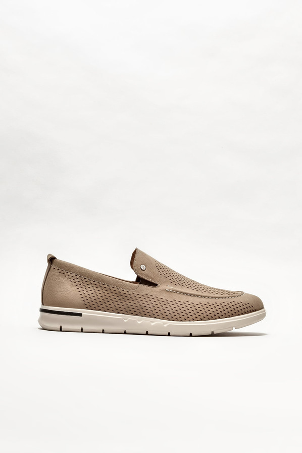 Vizon deri erkek loafer, günlük kullanım için - Elle Shoes