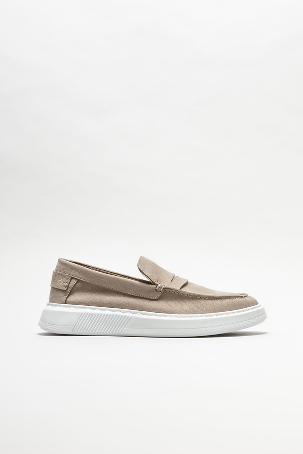 Vizon deri erkek loafer, günlük kullanım için - Elle Shoes