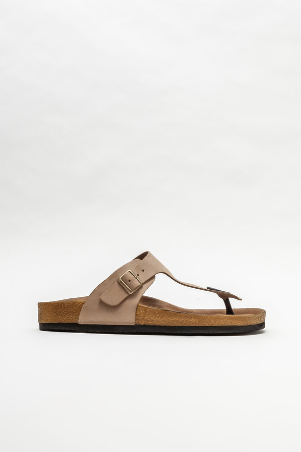 Vizon deri erkek terlik - Elle Shoes