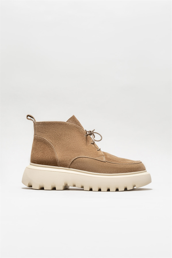 Vizon deri kadın bot, günlük kullanım için - Elle Shoes