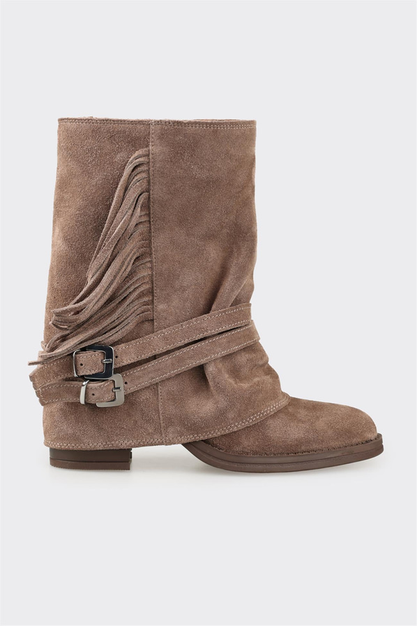 Vizon deri yumuşak dokulu kadın bot, rahat kullanım için - Elle Shoes