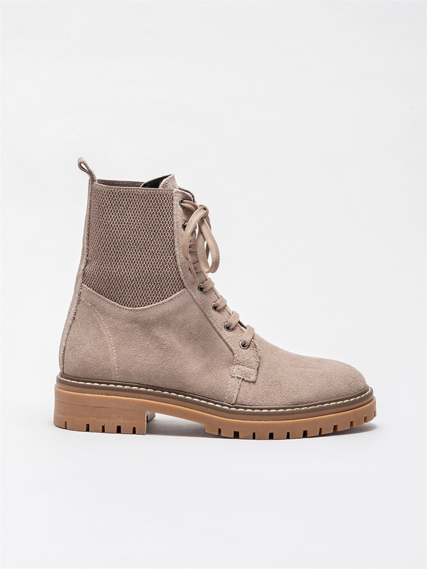 Vizon deri kadın bot - Elle Shoes